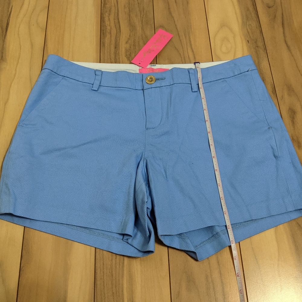 NWT! Lilly Pulitzer Callahan Stretch Shorts Blue Peri Size 12 - Picture 4 of 14